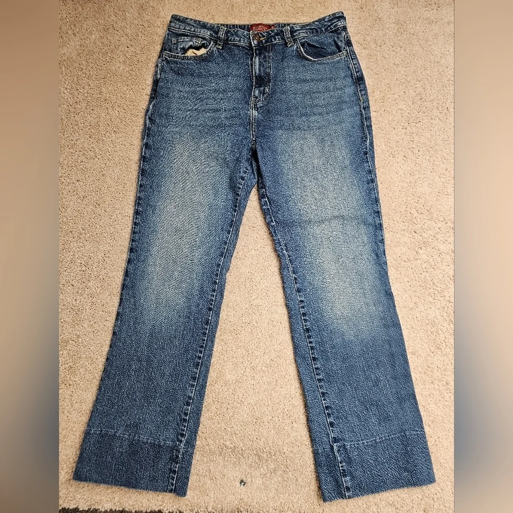 JOHNNY WAS Sancere Blue Straight Leg Jeans Medium Wash in the Size 33‎ - Picture 2 of 9